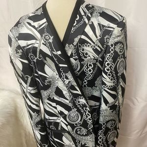 Giovanni Testi Black and white Blazer
